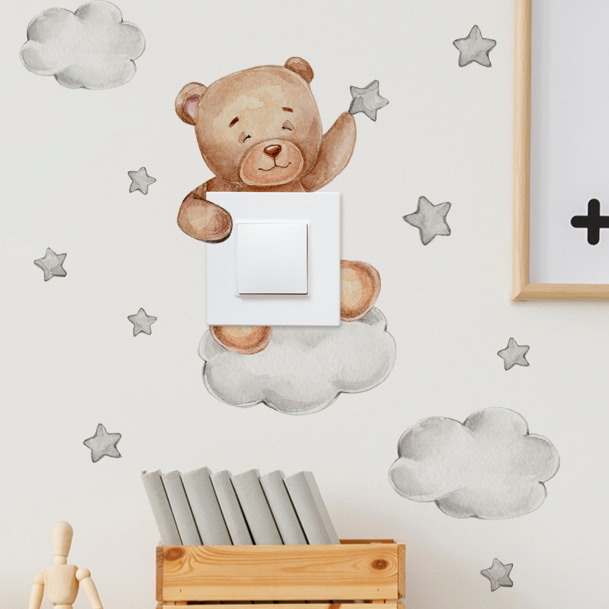 Bear & Star Light-Switch Wall Sticker — additional product view