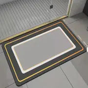 Absorbent Striped Bath Mat — 60 × 90 cm