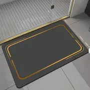 Absorbent Striped Bath Mat — 60 × 90 cm