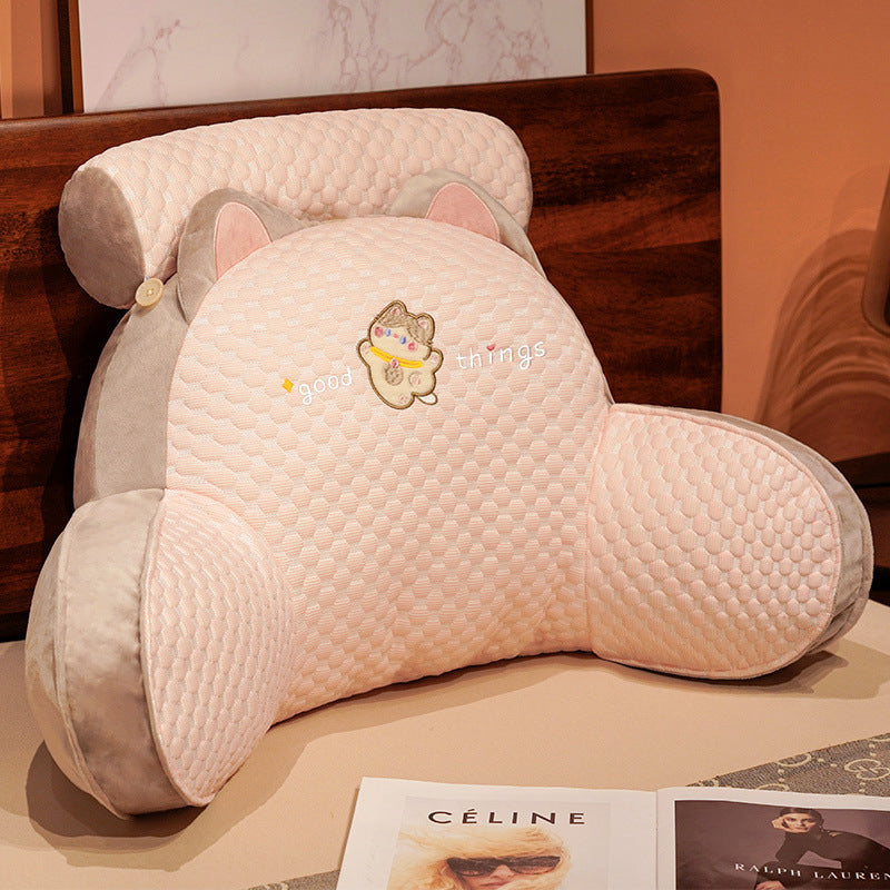 Plush Backrest Pillow with Removable Cover — additional product view