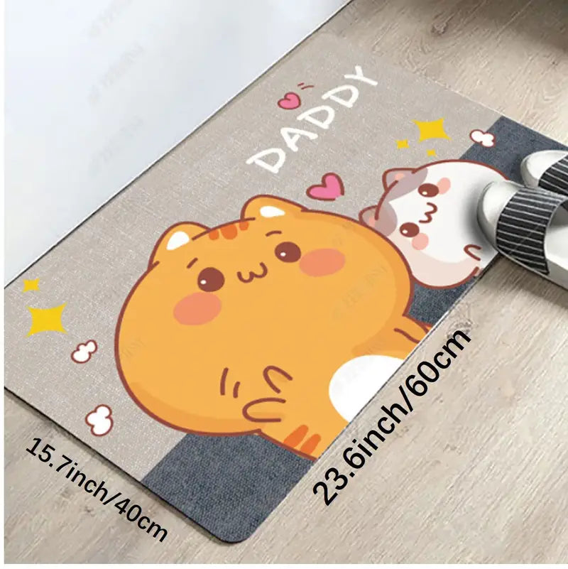 Cartoon Velvet Entryway Mat — additional product view
