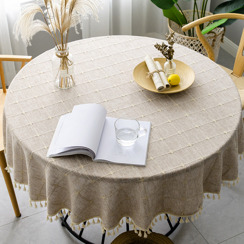 Round Spill-Resistant Tablecloth — additional product view