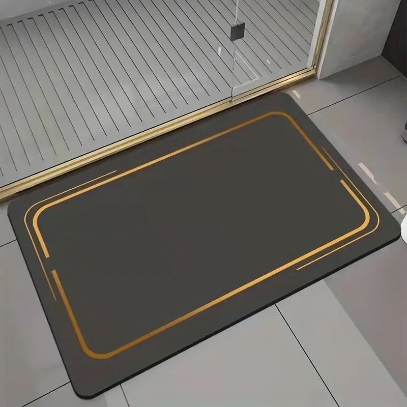 Absorbent Striped Bath Mat — 60 × 90 cm
