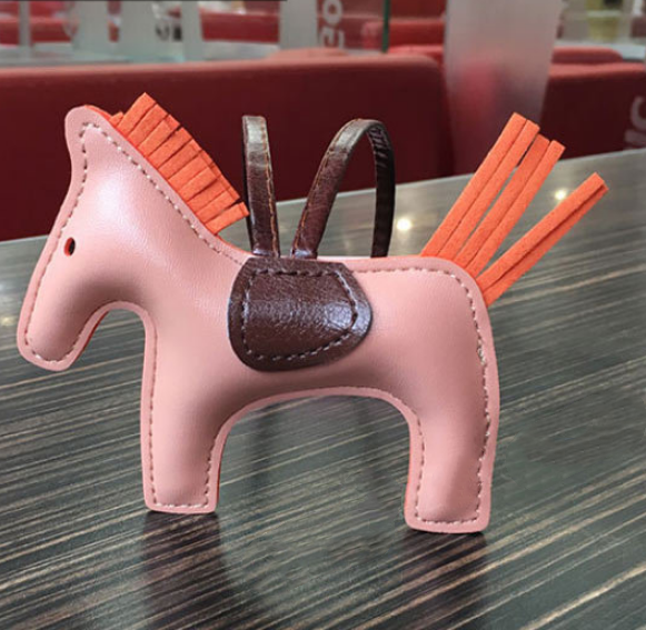 PU Leather Pony Bag Charm & Key Ring — additional product view