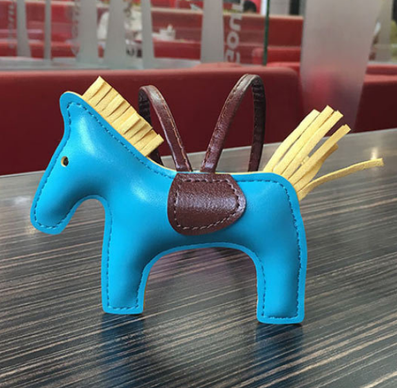 PU Leather Pony Bag Charm & Key Ring — additional product view