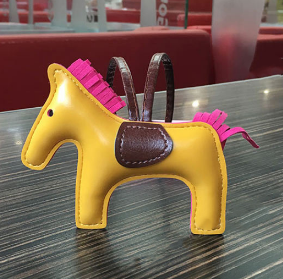 PU Leather Pony Bag Charm & Key Ring — additional product view