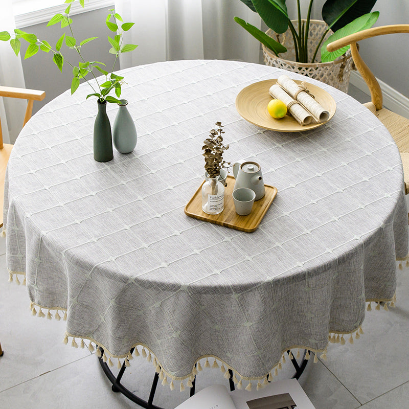 Round Spill-Resistant Tablecloth — additional product view